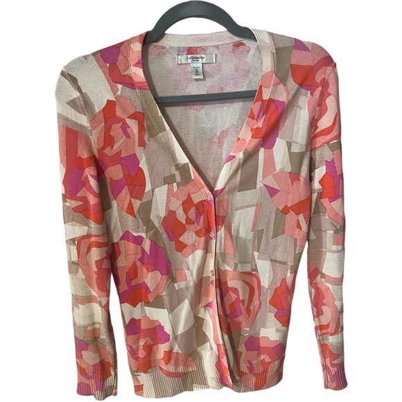 Liz Claiborne colour block cardigan in small petite - Picture 5 of 8